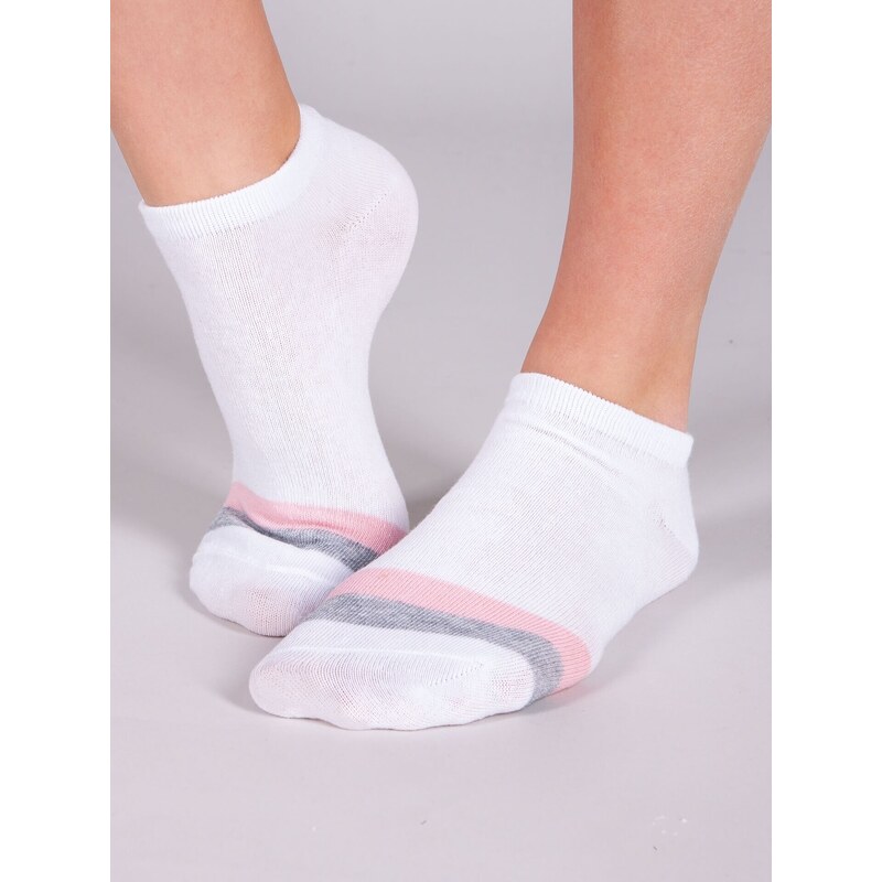 Yoclub Kids's Girls' Ankle Cotton Socks Patterns Colours 3-pack SKS-0028G-AA30-001