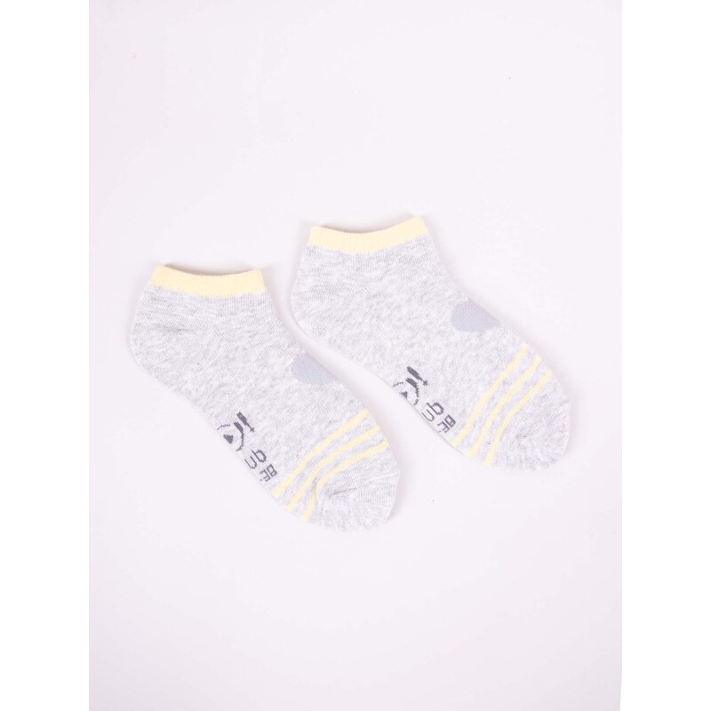 Yoclub Kids's Girls' Ankle Cotton Socks Patterns Colours 3-pack SKS-0028G-AA30-001