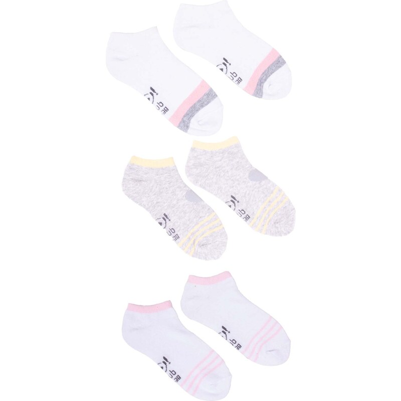 Yoclub Kids's Girls' Ankle Cotton Socks Patterns Colours 3-pack SKS-0028G-AA30-001