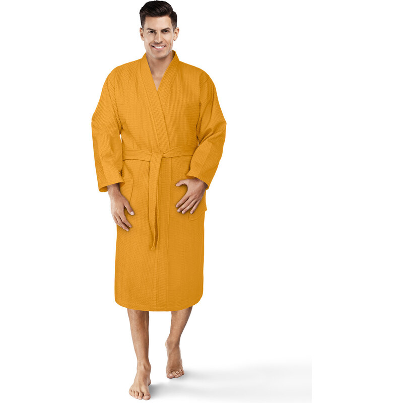 Edoti Waffle bathrobe A619