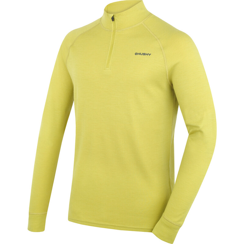 Pánská merino mikina HUSKY Aron Zip M lime green