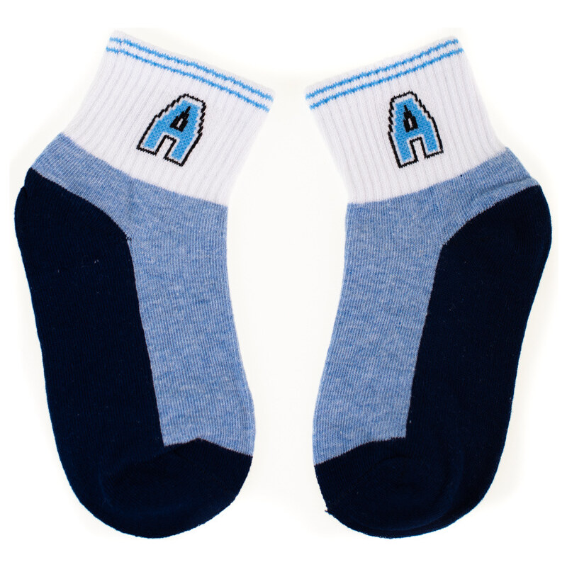 Children's socks Shelvt blue with asterisk