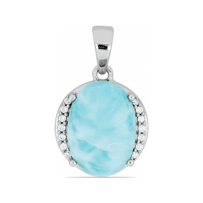 Nefertitis Larimar přívěsek stříbro Ag 925 VP049771 - 1,4 cm, 2,7 g 76369111