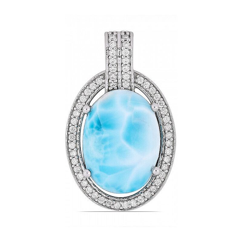 Nefertitis Larimar přívěsek stříbro Ag 925 VP049772 - 2,8 cm, 4,4 g 76369113