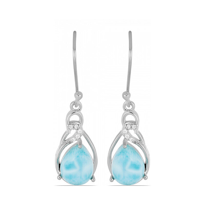 Nefertitis Larimar náušnice stříbro Ag 925 VE049767 - 2 cm, 4,5 g 76369116