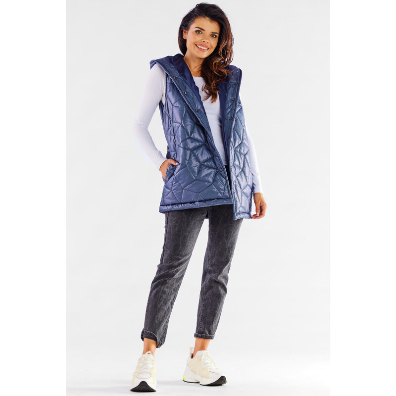 Awama Womans Vest A539 Navy Blue 75631408