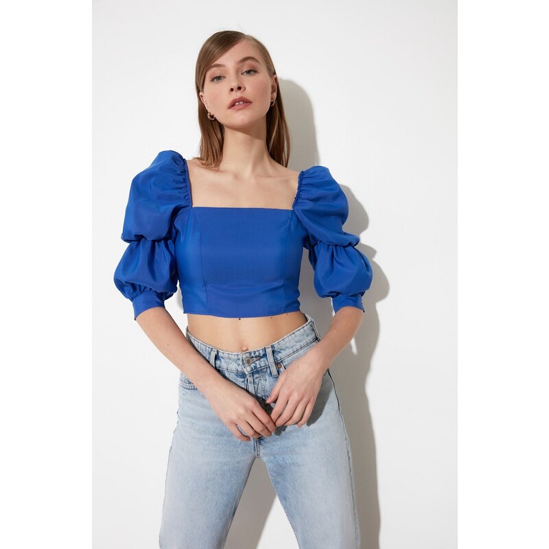 Dámský crop top Trendyol Ruffle detailed