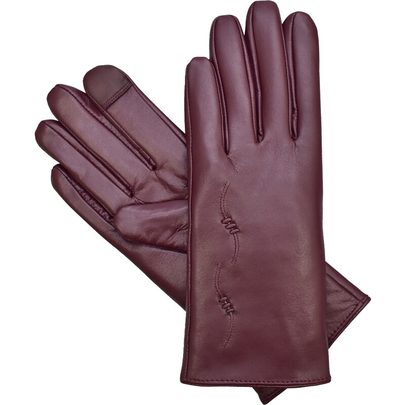 Semiline Woman's Women Leather Antibacterial Gloves P8205-3