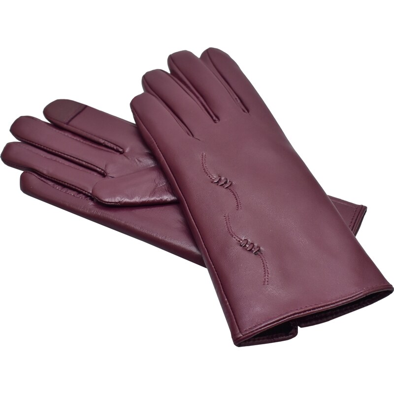 Semiline Woman's Women Leather Antibacterial Gloves P8205-3