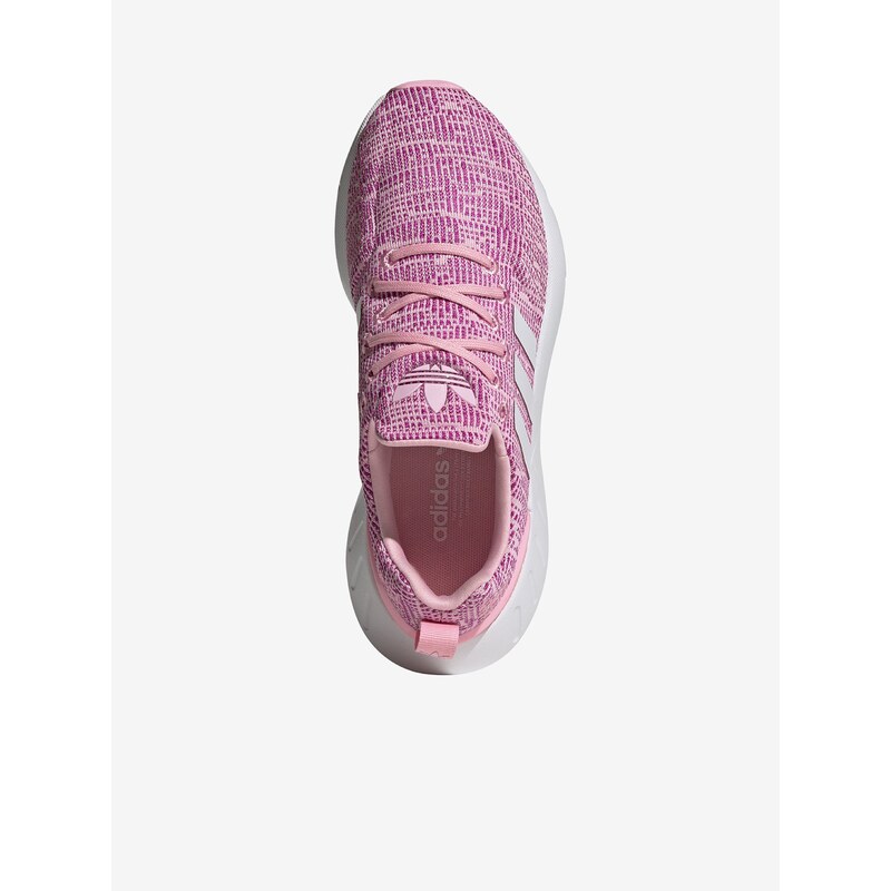 Růžové holčičí žíhané boty adidas Originals Swift Run 22 - Holky