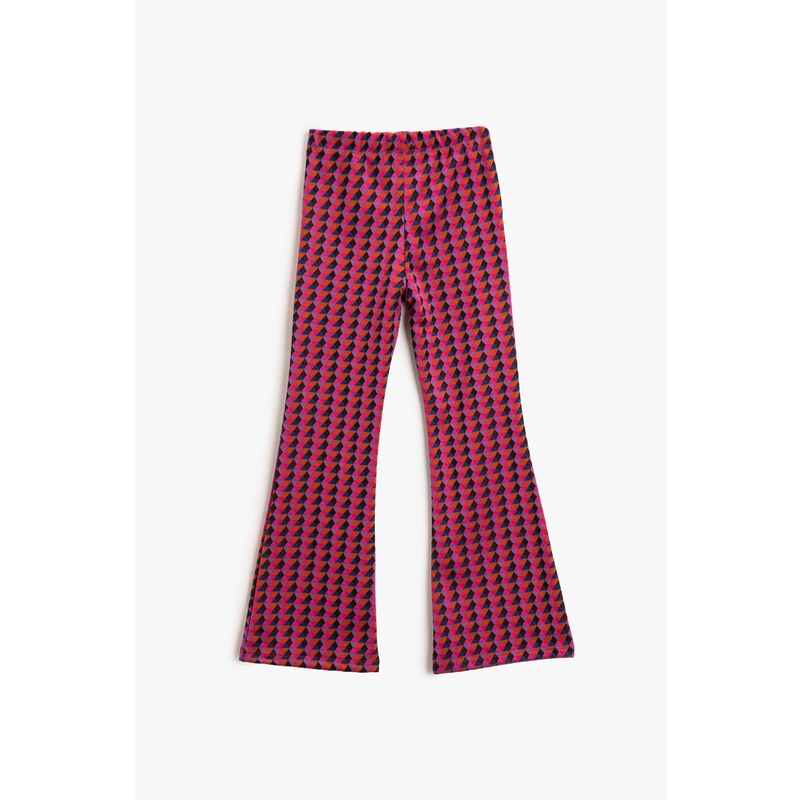 Koton Girls' Purple Patterned Pants