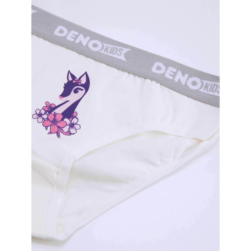 Denokids Ceylan Girl Child Ecru Athlete Panty Set