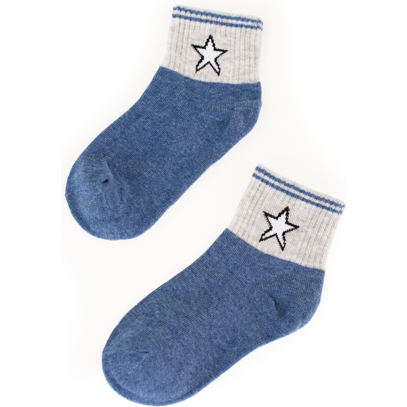 Children's socks Shelvt navy blue with a star