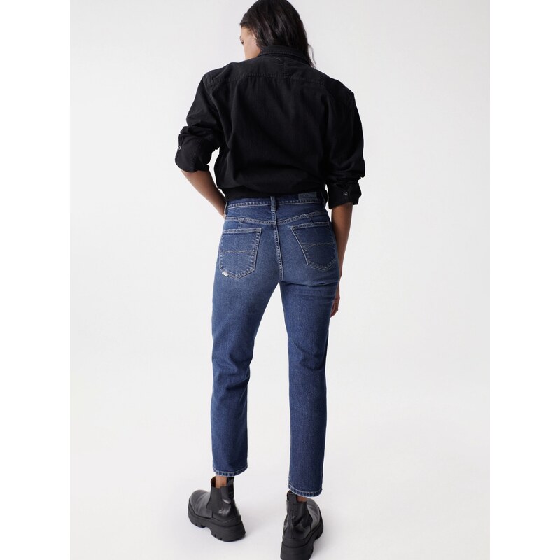 Modré dámské zkácené slim fit džíny Salsa Jeans True - Dámské