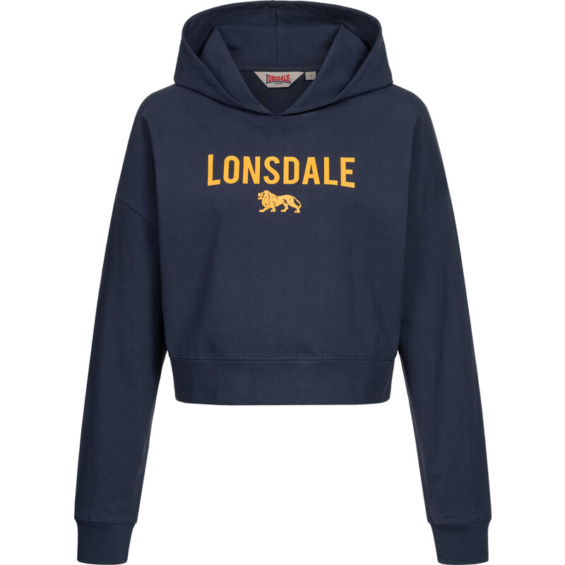Lonsdale Womens hooded sweatshirt cropped oversized