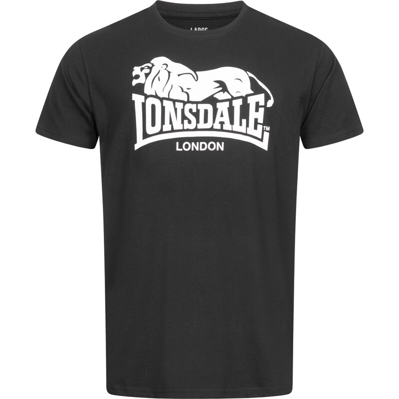 Pánská trička Lonsdale 117433-Black/Oxblood