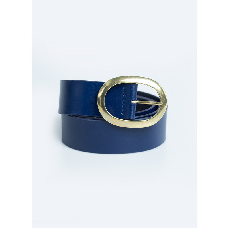 Big Star Woman's Belt Belt 240051 Blue Natural Leather-403