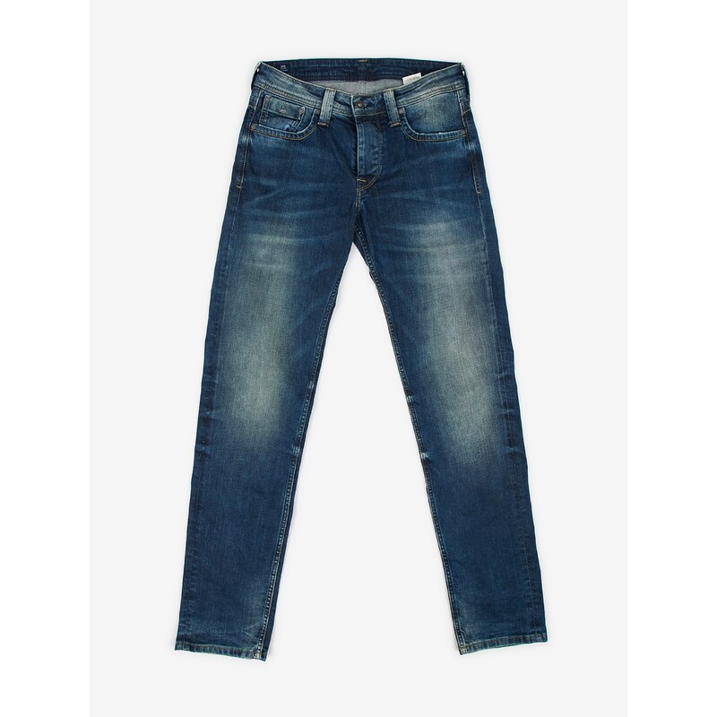 Tmavě modré pánské straight fit džíny Pepe Jeans Kingston - Pánské