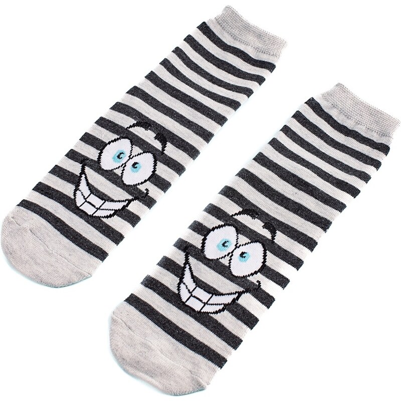 Shelvt Striped Socks Smile