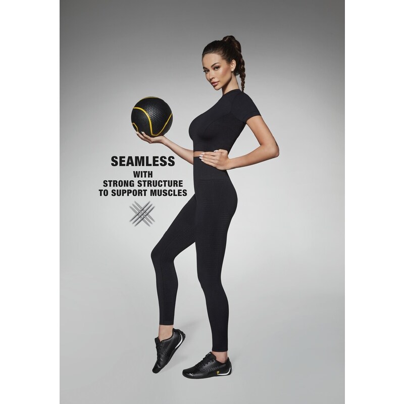 Bas Bleu Seamless CHALLENGE sports leggings with special material structure to support muscles