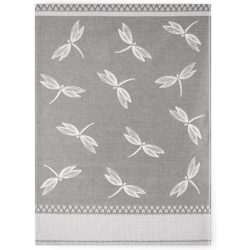 Zwoltex Unisex's Dish Towel Ważki Grey/Pattern