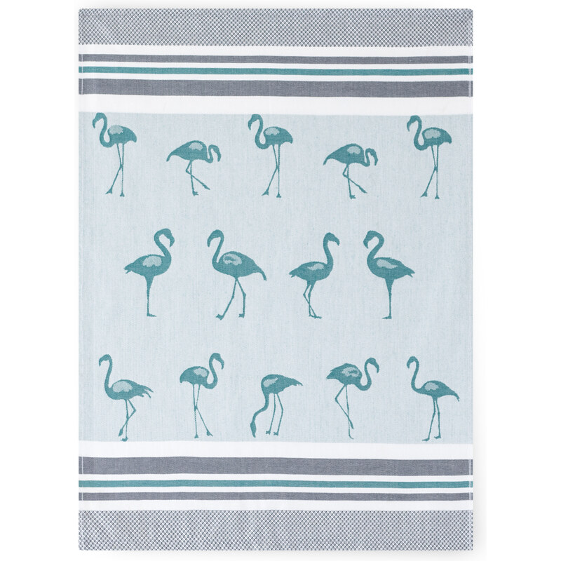 Zwoltex Unisex's Dish Towel Flamingi Green/Pattern