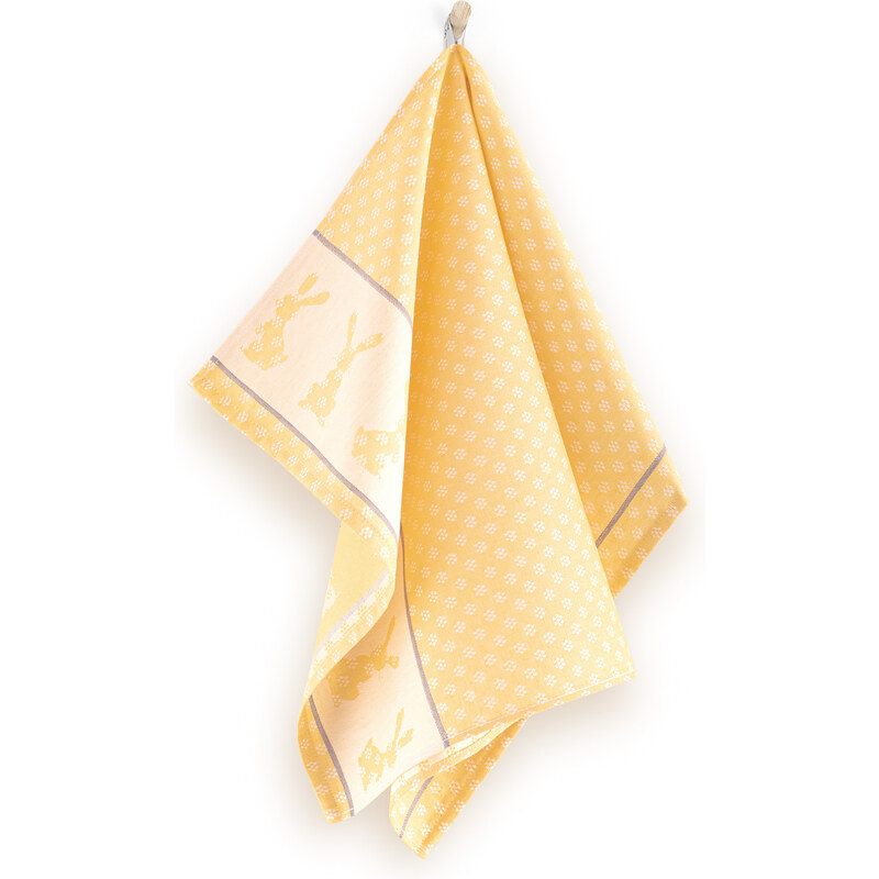 Zwoltex Unisex's Dish Towel Szarak Yellow/Pattern