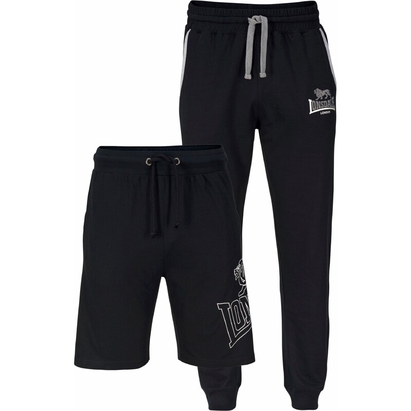 Lonsdale Men's jogging pants and shorts regular fit double pack