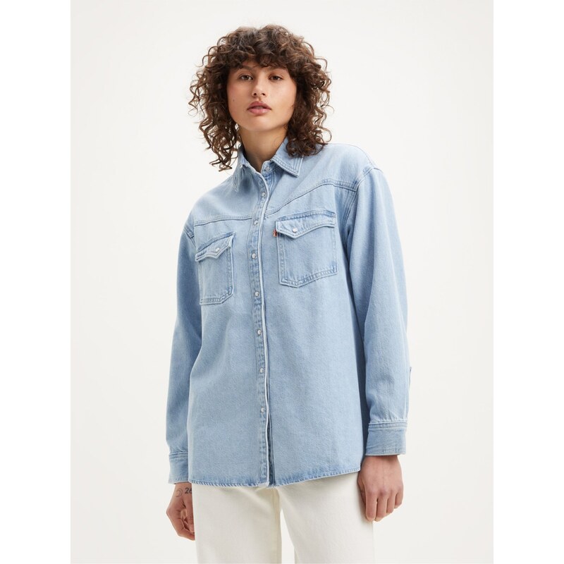 Levi's Světle modrá dámská džínová košile Levi's Dorsey Western - Dámské