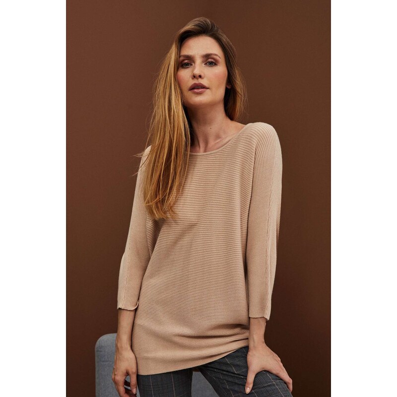 Marisse Batwing svetr - béžový 108962588