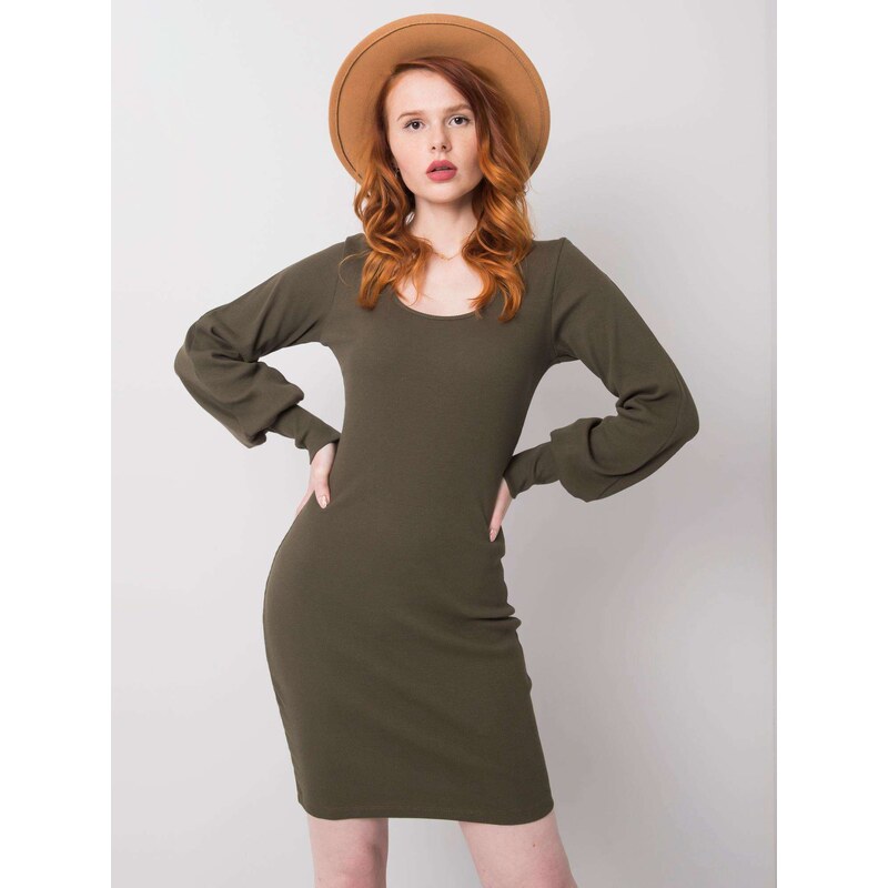 Fashionhunters Khaki šaty RUE PARIS khaki