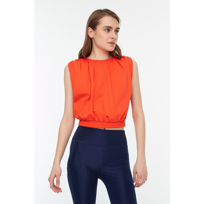 Trendyol Orange Crop Sports Blouse