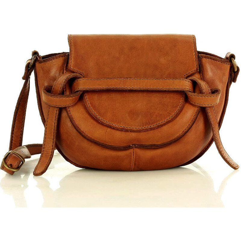 Kožená crossbody kabelka Mazzini M82 camel