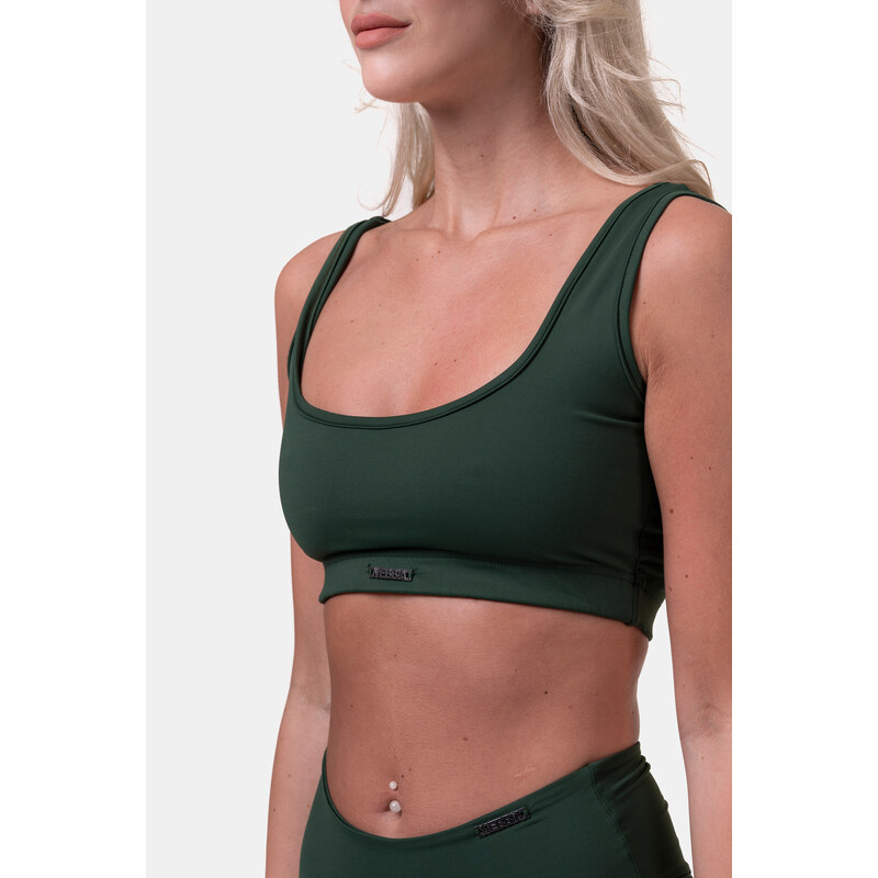 Nebbia Miami sporty bikini - vrchní díl 554 dark green S