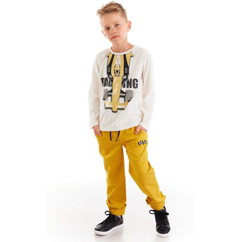 mshb&g Racing Boy T-shirt Gabardine Trousers Set