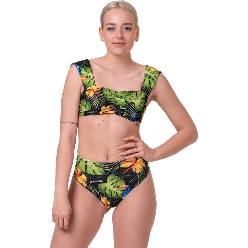 Nebbia High-energy retro bikini - vrchní díl 553 jungle green M