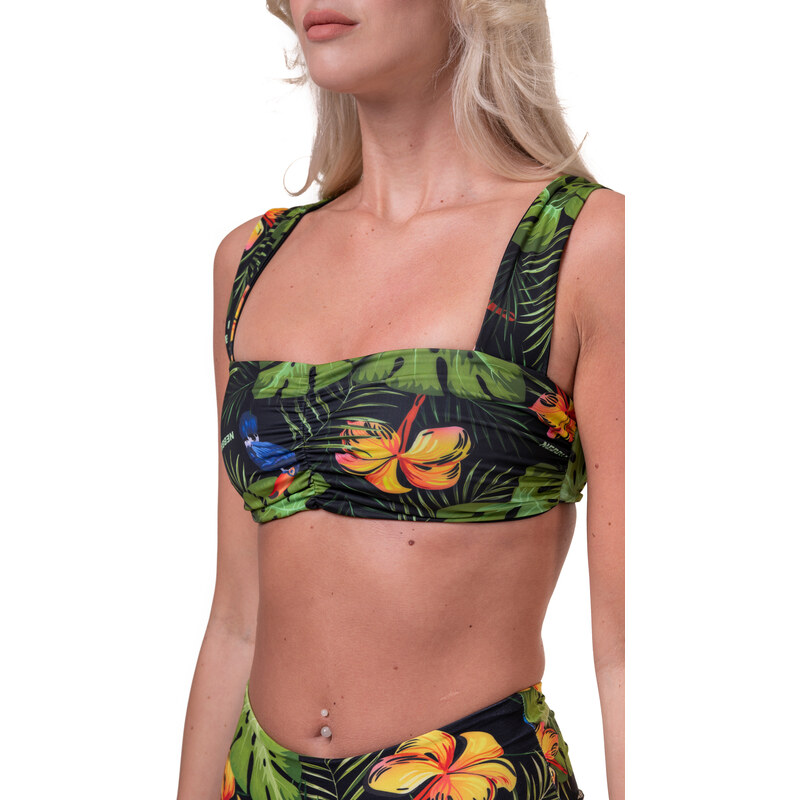 Nebbia High-energy retro bikini - vrchní díl 553 jungle green M