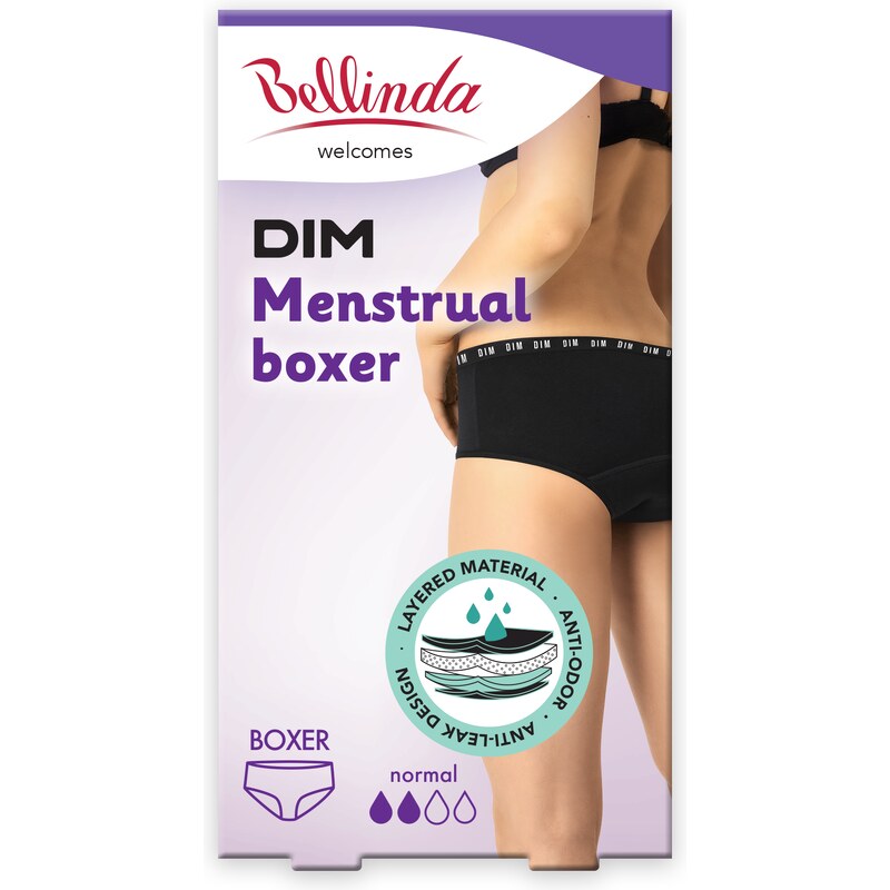 Bellinda Dámské kalhotky DIM menstruační černé