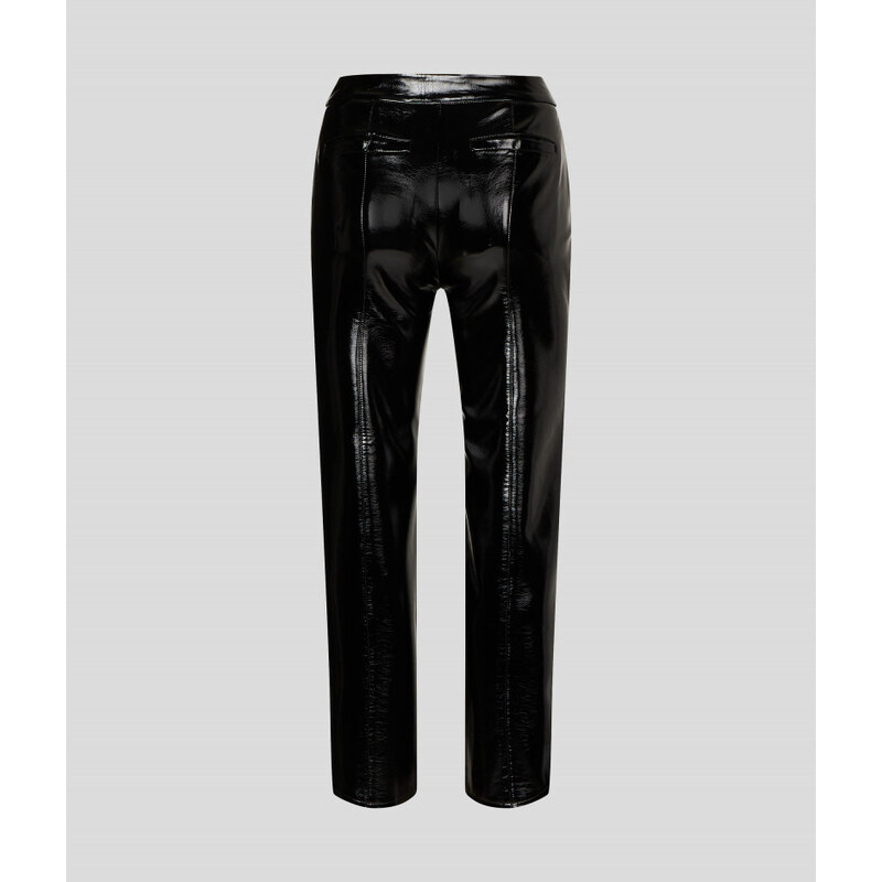 KALHOTY KARL LAGERFELD FAUX PATENT LEATHER PANTS