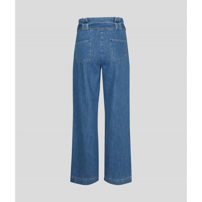 DŽÍNY KARL LAGERFELD PAPERBAG WAIST DENIM PANTS