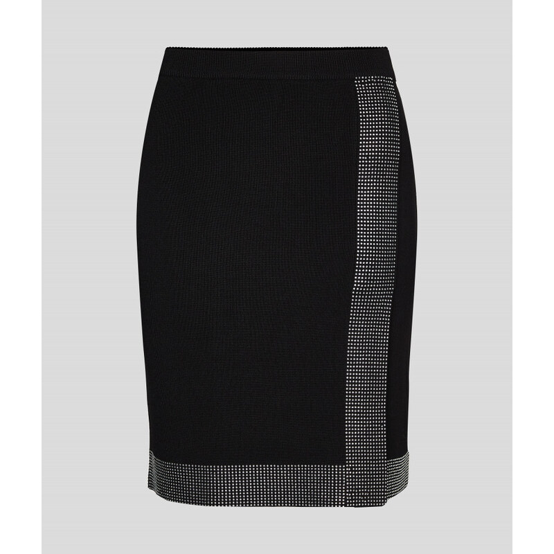 SUKNĚ KARL LAGERFELD RHINESTONE KNIT SKIRT