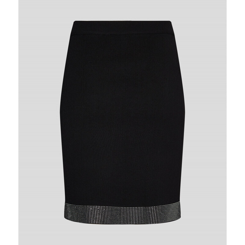 SUKNĚ KARL LAGERFELD RHINESTONE KNIT SKIRT