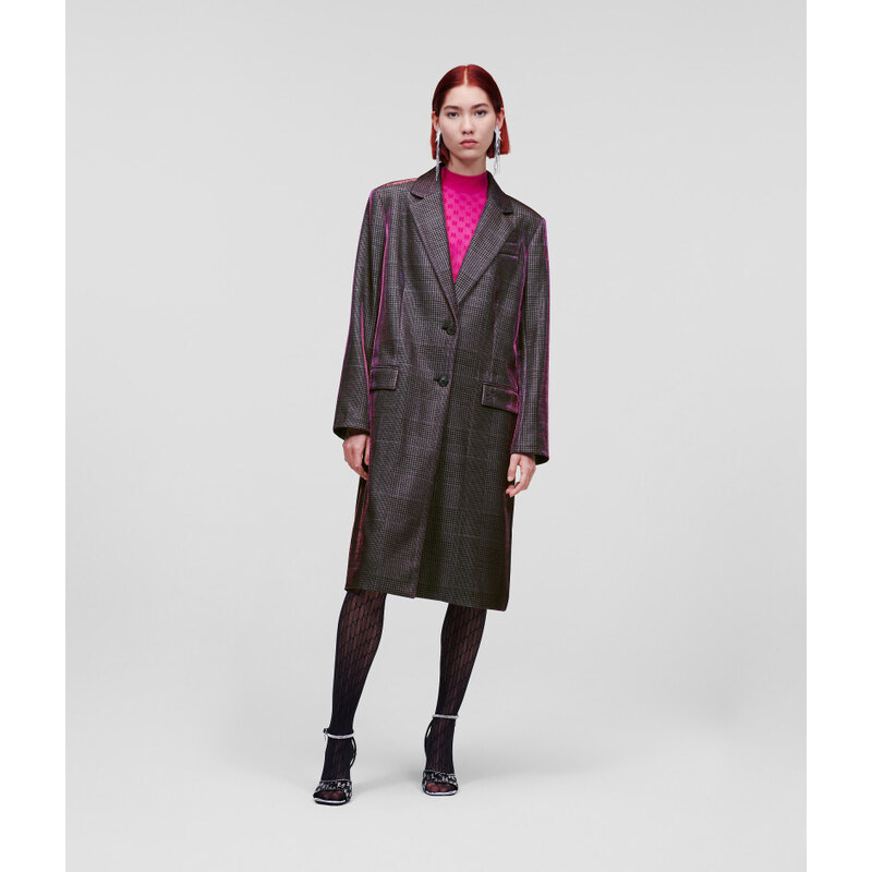 KABÁT KARL LAGERFELD IRIDESCENT TAILORED COAT