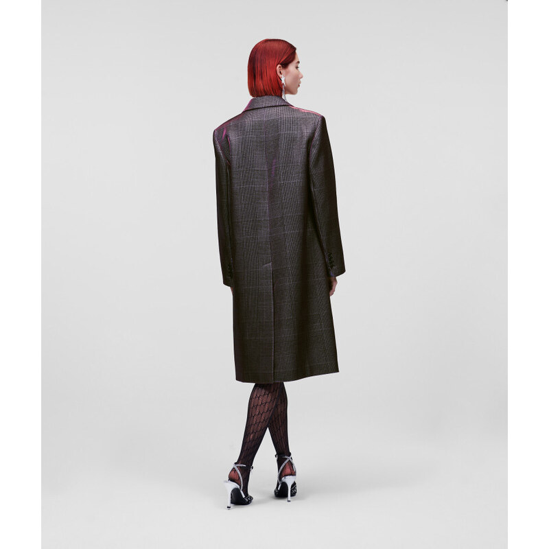 KABÁT KARL LAGERFELD IRIDESCENT TAILORED COAT