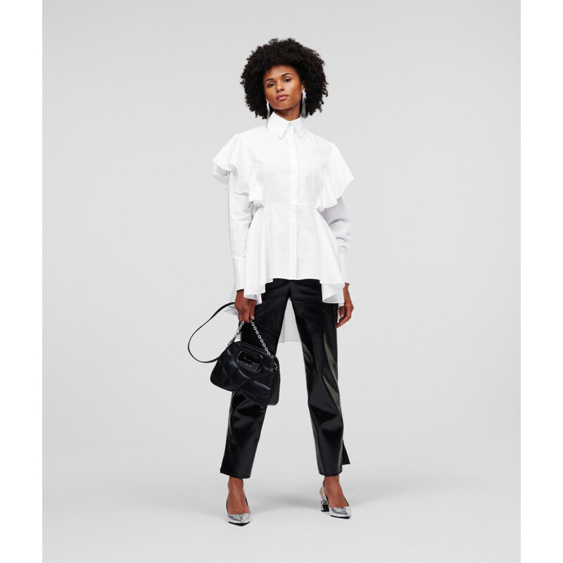 KOŠILE KARL LAGERFELD HUN'S PICK RUFFLE POPLIN SHIRT