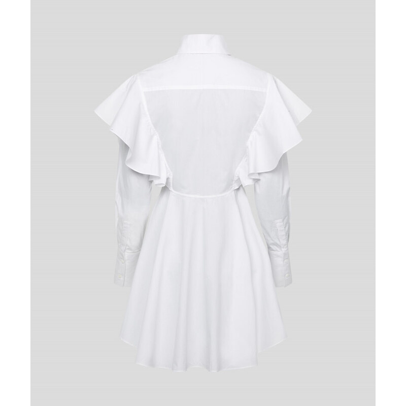 KOŠILE KARL LAGERFELD HUN'S PICK RUFFLE POPLIN SHIRT