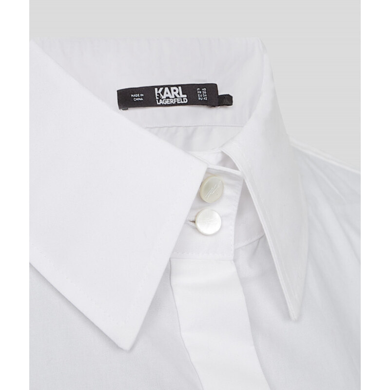 KOŠILE KARL LAGERFELD HUN'S PICK RUFFLE POPLIN SHIRT