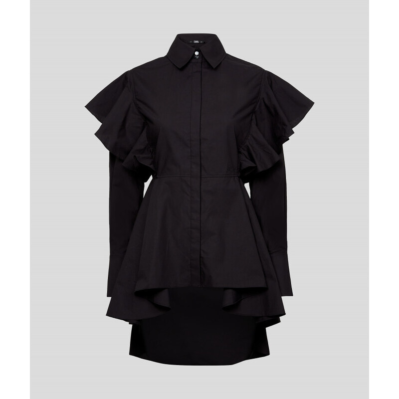 KOŠILE KARL LAGERFELD HUN'S PICK RUFFLE POPLIN SHIRT