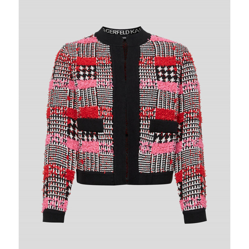 SVETR KARL LAGERFELD BOUCLE KNIT CARDIGAN