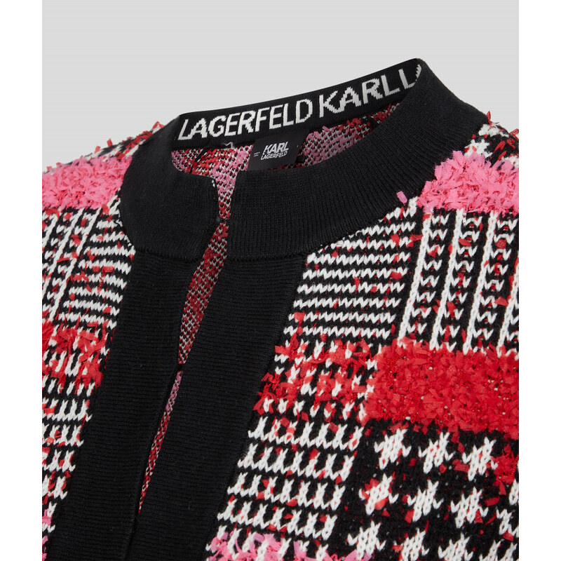 SVETR KARL LAGERFELD BOUCLE KNIT CARDIGAN